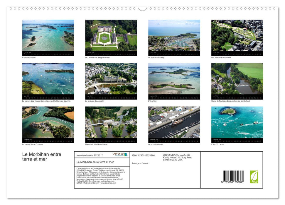 Le Morbihan entre terre et mer (CALVENDO Calendrier supérieur 2026)