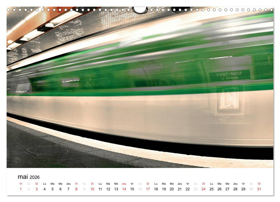 Paris Métropolitain (CALVENDO Calendrier mensuel 2026)