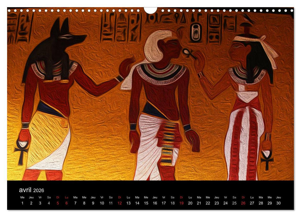 L'ÉGYPTE EN COULEURS (CALVENDO Calendrier mensuel 2026)