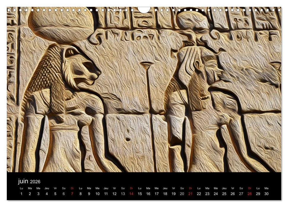 L'ÉGYPTE EN COULEURS (CALVENDO Calendrier mensuel 2026)