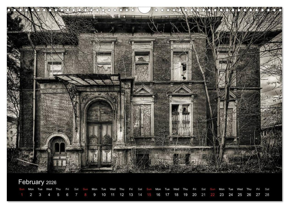 Abandoned Places Haunted Houses (CALVENDO Monthly Calendar 2026)
