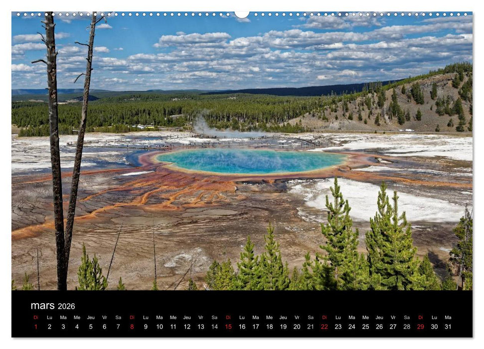 Yellowstone Un grand parc américain (CALVENDO Calendrier supérieur 2026)