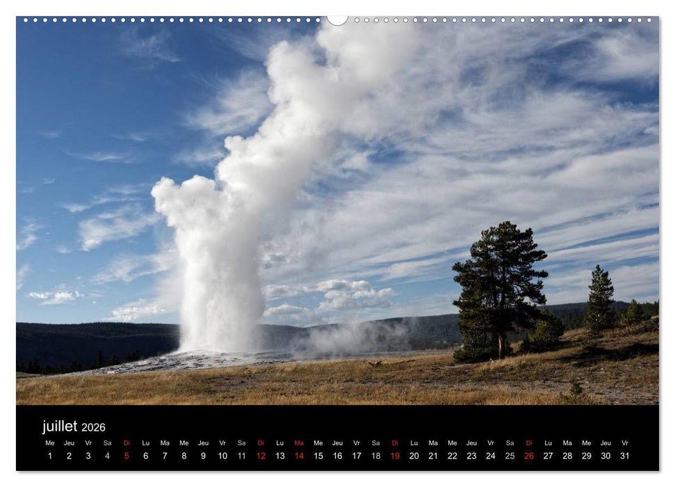 Yellowstone Un grand parc américain (CALVENDO Calendrier supérieur 2026)