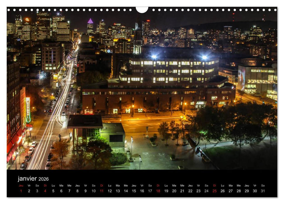 MONTRÉAL (CALVENDO Calendrier mensuel 2026)
