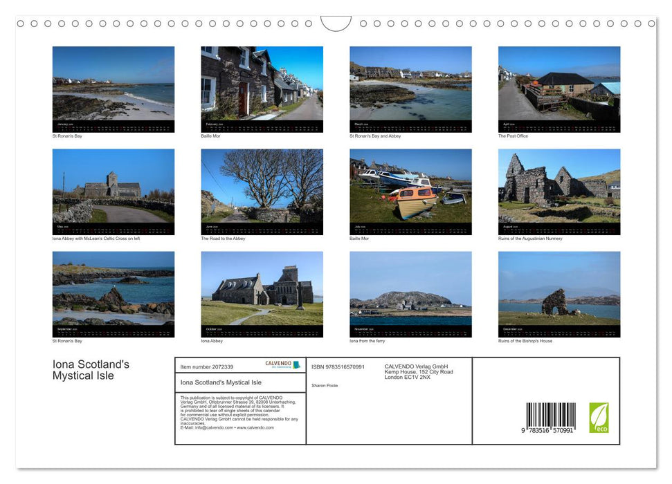 Iona Scotland's Mystical Isle (CALVENDO Monthly Calendar 2026)