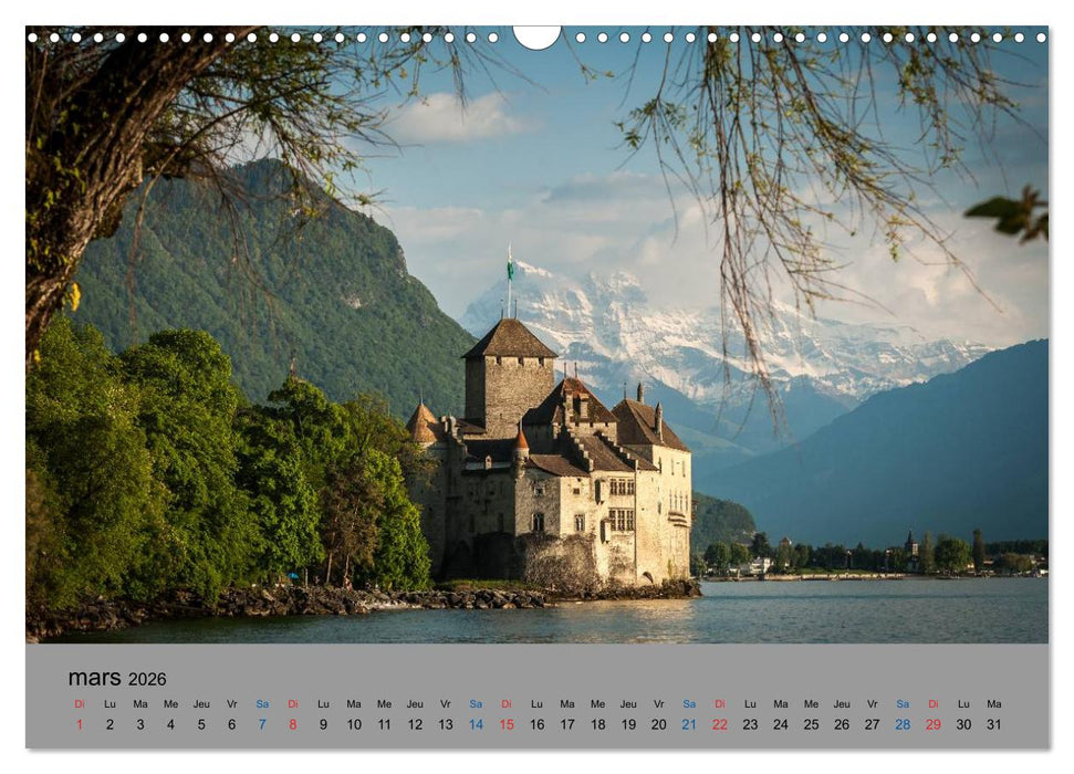 Montreux, la Riviera Suisse (CALVENDO Calendrier mensuel 2026)