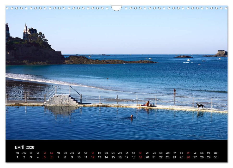 Dinard Perle de la Côte d'Émeraude (CALVENDO Calendrier mensuel 2026)