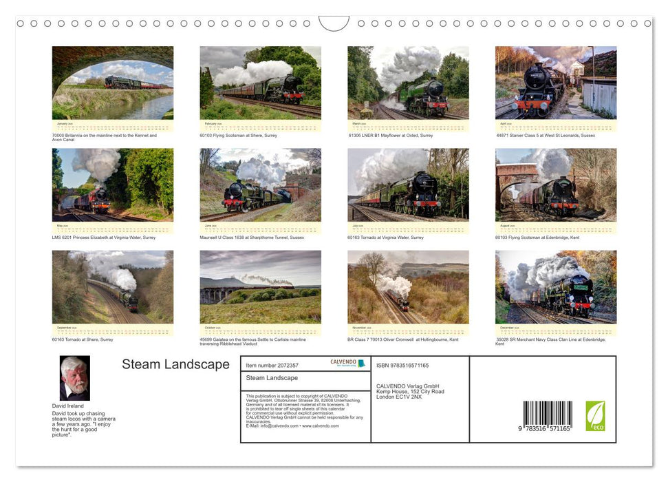 Steam Landscape (CALVENDO Monthly Calendar 2026)