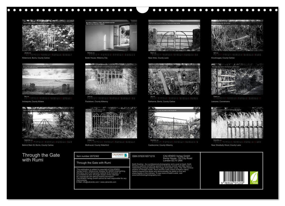 Through the Gate with Rumi (CALVENDO Monthly Calendar 2026)