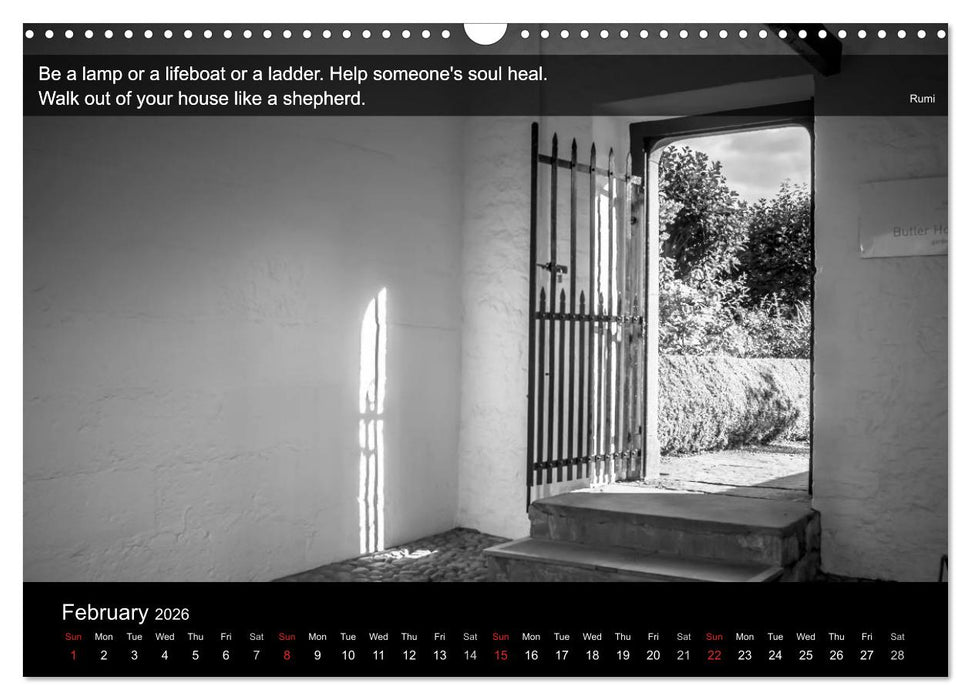 Through the Gate with Rumi (CALVENDO Monthly Calendar 2026)