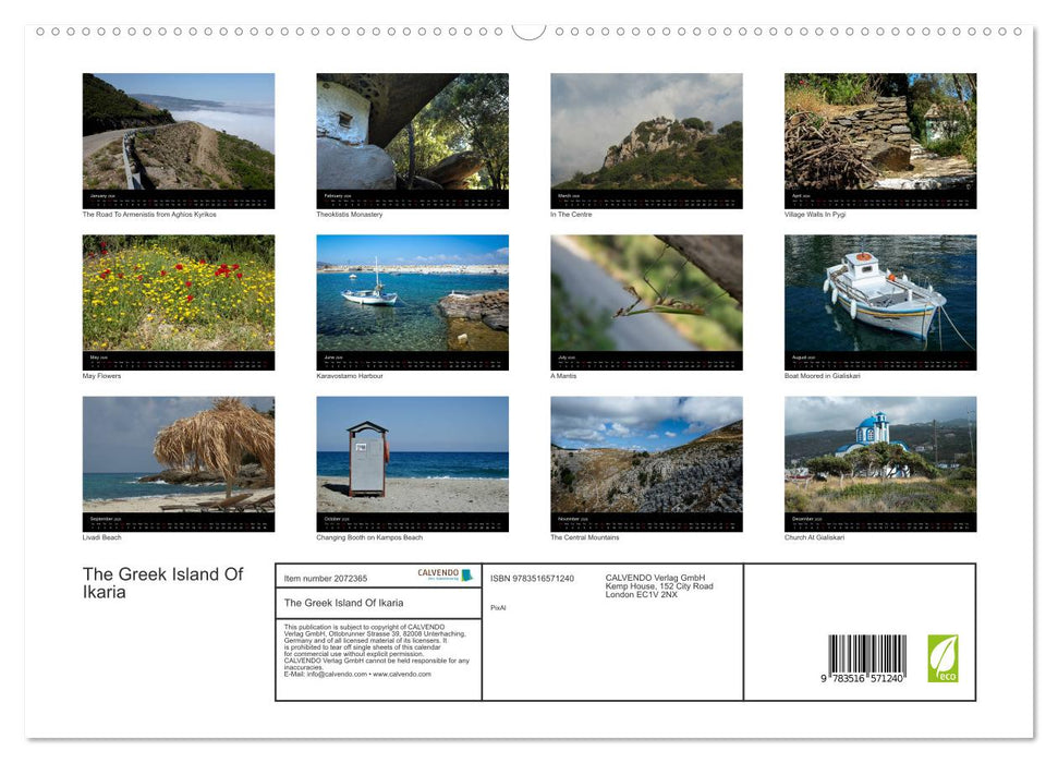 The Greek Island Of Ikaria (CALVENDO Premium-Calendar 2026)