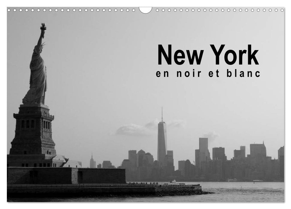 New York en noir et blanc (CALVENDO Calendrier mensuel 2026)