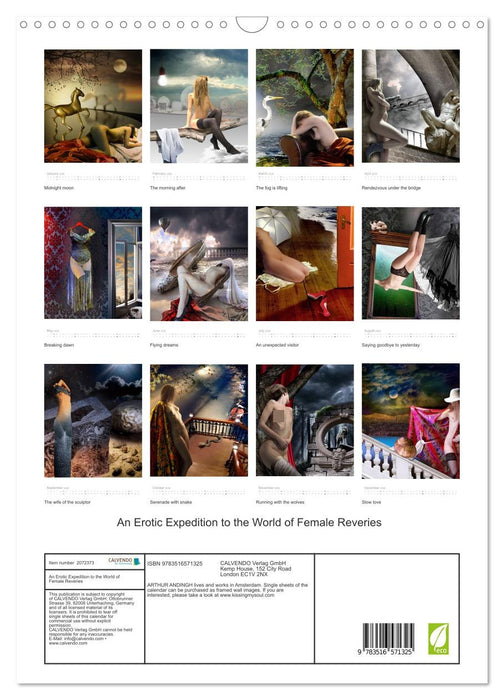 An Erotic Expedition to the World of Female Reveries (CALVENDO Monthly Calendar 2026)
