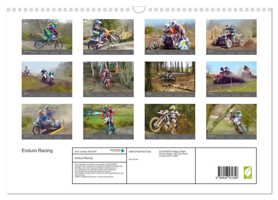 Enduro Racing (CALVENDO Monthly Calendar 2026)