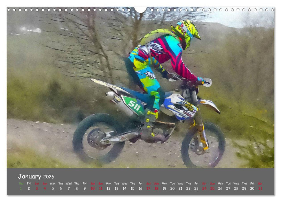 Enduro Racing (CALVENDO Monthly Calendar 2026)