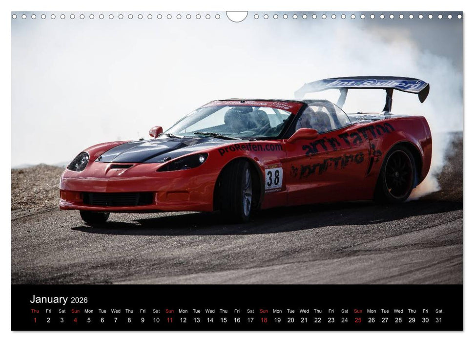 Drifting at the Nurburgring (CALVENDO Monthly Calendar 2026)