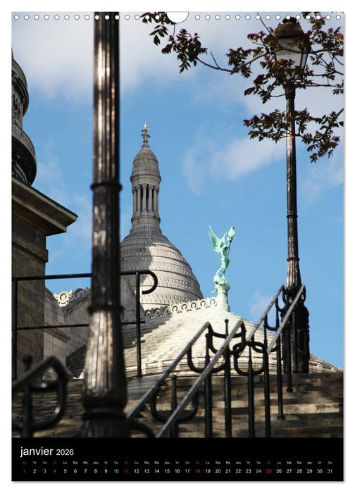 Lumières de Montmartre (CALVENDO Calendrier mensuel 2026)