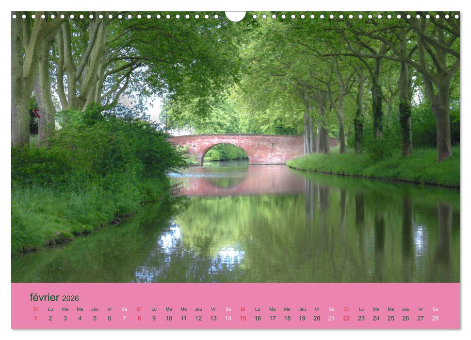 Croisière sur le Canal du Midi (CALVENDO Calendrier mensuel 2026)