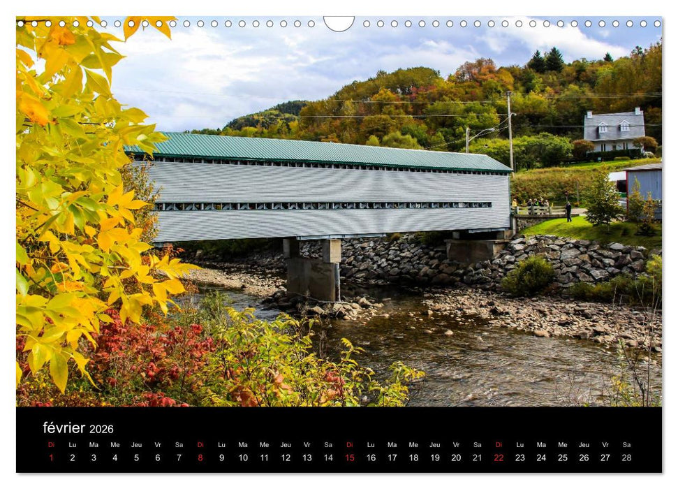Paysages d'Automne au Québec (CALVENDO Calendrier mensuel 2026)
