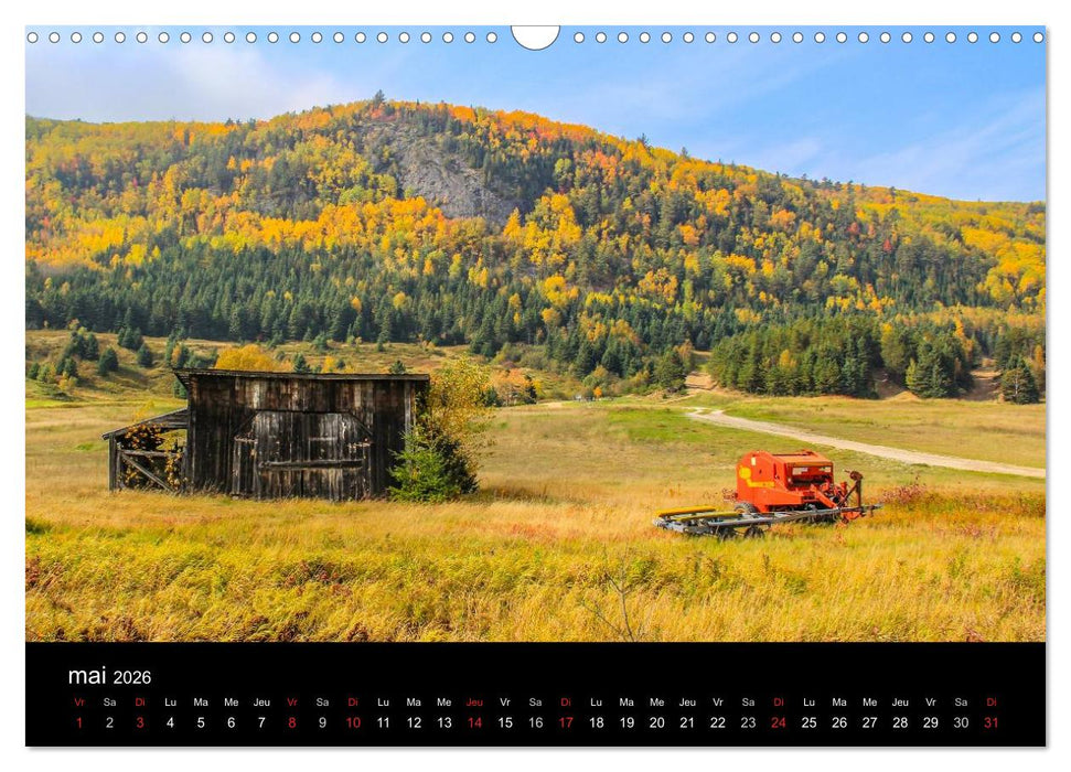 Paysages d'Automne au Québec (CALVENDO Calendrier mensuel 2026)