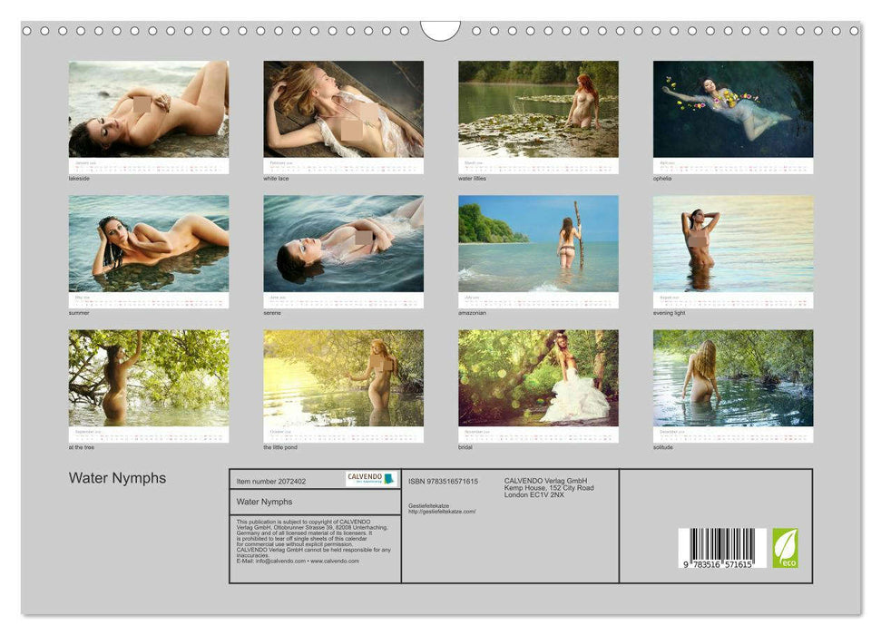 Water Nymphs (CALVENDO Monthly Calendar 2026)