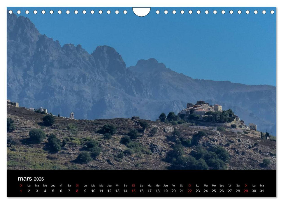 Corsica la Balagne (CALVENDO Calendrier mensuel 2026)