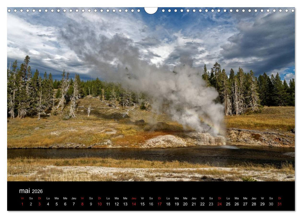 Yellowstone Un grand parc américain (CALVENDO Calendrier mensuel 2026)