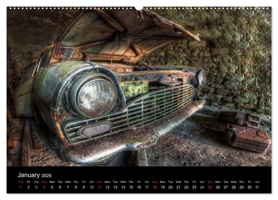 Sleeping Beauties Old Rusty Cars (CALVENDO Premium-Calendar 2026)
