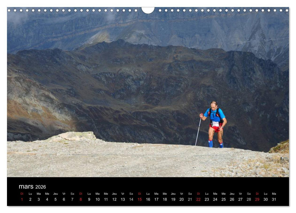 Trail Running De l'Envie à la Passion (CALVENDO Calendrier mensuel 2026)