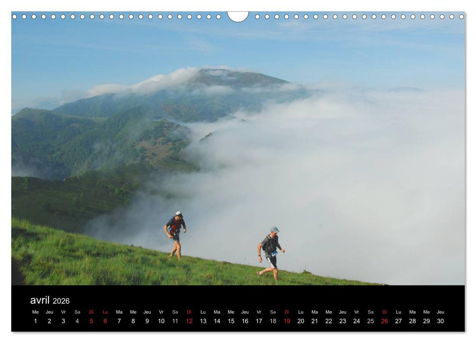 Trail Running De l'Envie à la Passion (CALVENDO Calendrier mensuel 2026)
