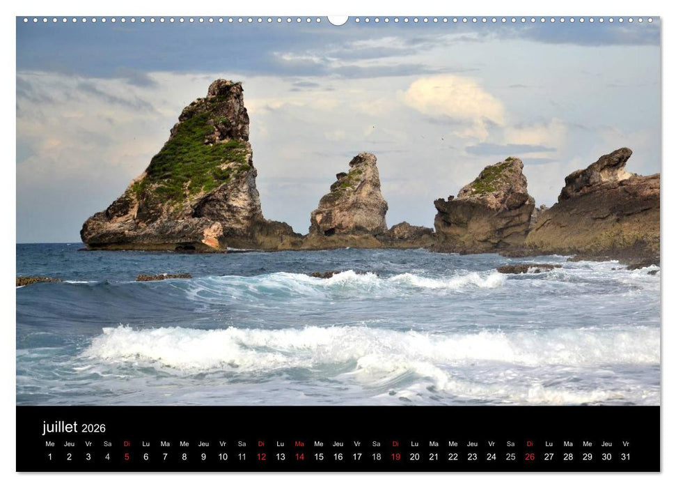 Paysages de Guadeloupe (CALVENDO Calendrier supérieur 2026)