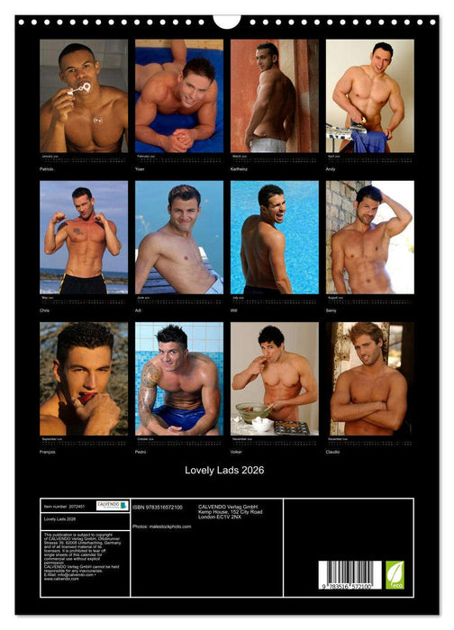 Lovely Lads 2026 (CALVENDO Monthly Calendar 2026)