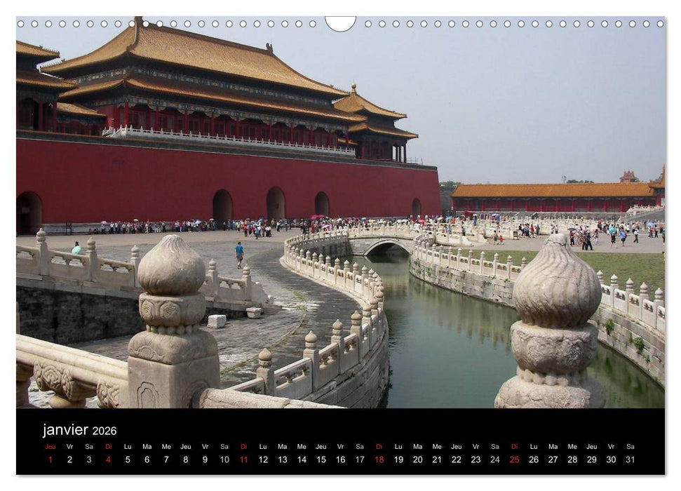 La Chine, Terre de merveilles (CALVENDO Calendrier mensuel 2026)