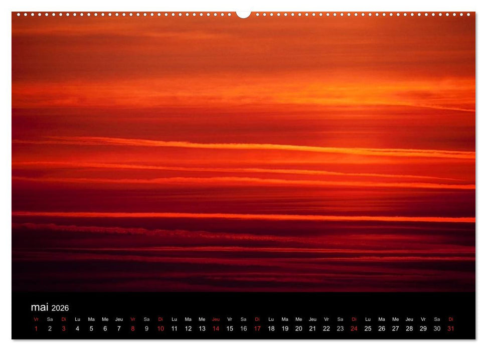 Couchers de soleil (CALVENDO Calendrier supérieur 2026)
