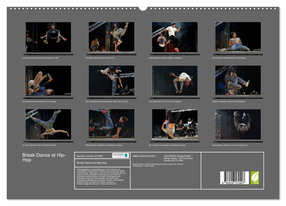 Break Dance et Hip-Hop (CALVENDO Calendrier supérieur 2026)