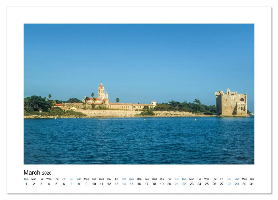French Riviera The Light of the Blue Coast (CALVENDO Monthly Calendar 2026)