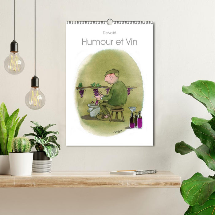 Humour et Vin (CALVENDO Calendrier mensuel 2026)