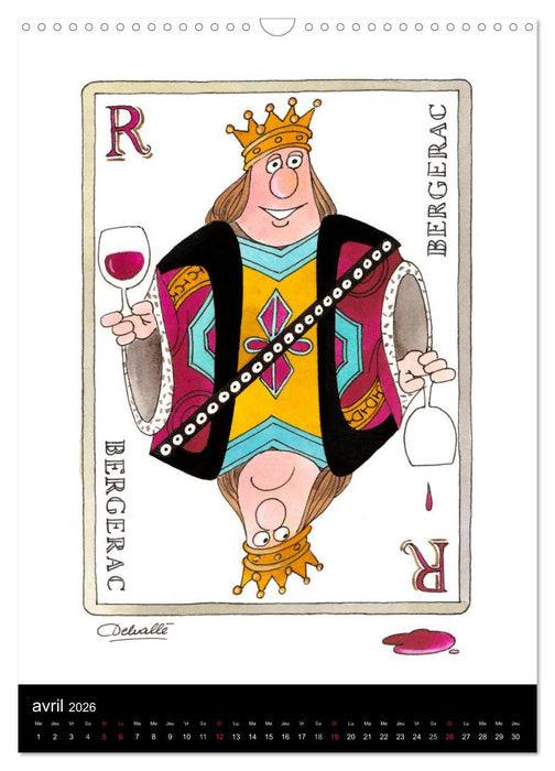 Humour et Vin (CALVENDO Calendrier mensuel 2026)