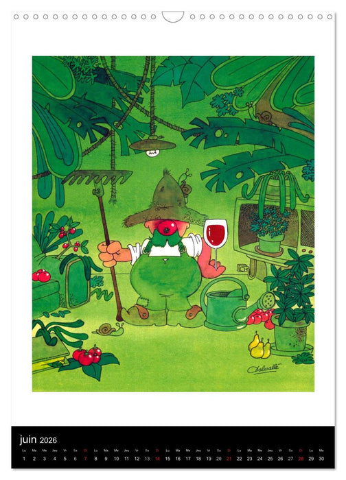 Humour et Vin (CALVENDO Calendrier mensuel 2026)