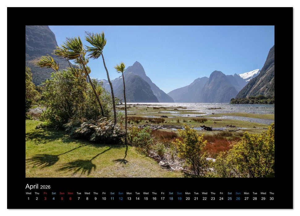 New Zealand - The most beautiful places (CALVENDO Monthly Calendar 2026)
