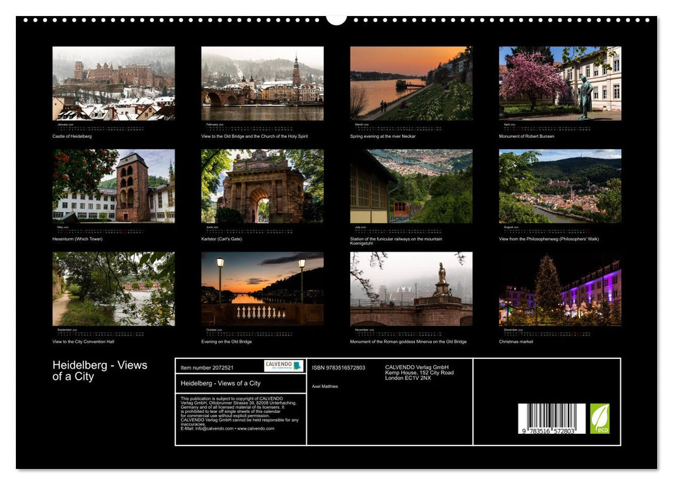 Heidelberg - Views of a City (CALVENDO Premium-Calendar 2026)