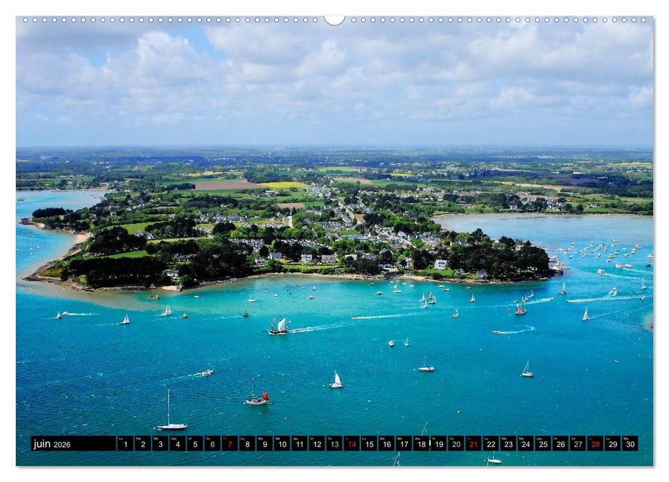 Le Golfe du Morbihan vu du ciel (CALVENDO Calendrier supérieur 2026)