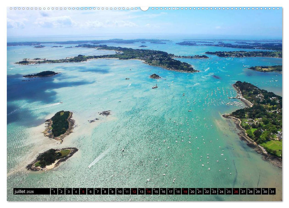 Le Golfe du Morbihan vu du ciel (CALVENDO Calendrier supérieur 2026)