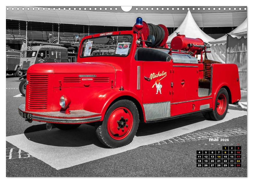 VÉHICULES de POMPIERS VINTAGE (CALVENDO Calendrier mensuel 2026)