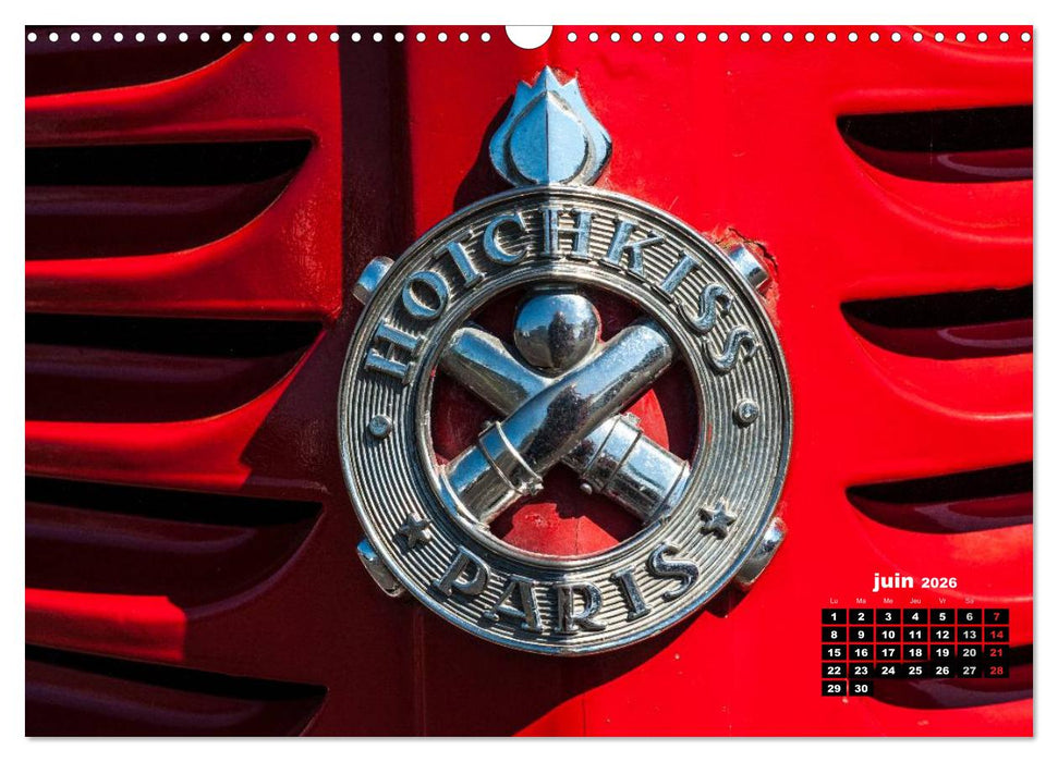 VÉHICULES de POMPIERS VINTAGE (CALVENDO Calendrier mensuel 2026)