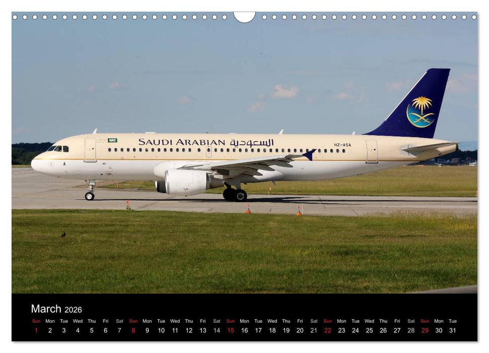 Airliners of the World (CALVENDO Monthly Calendar 2026)