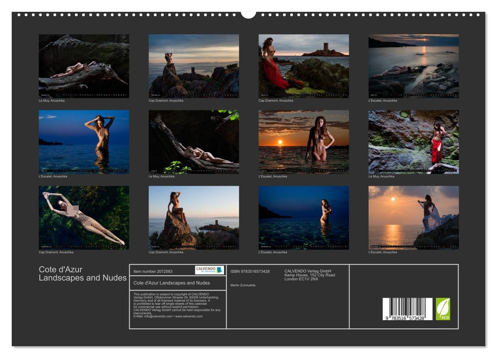 Cote d'Azur Landscapes and Nudes (CALVENDO Premium-Calendar 2026)
