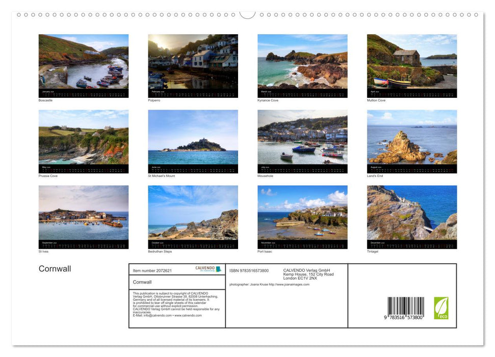 Cornwall (CALVENDO Premium-Calendar 2026)
