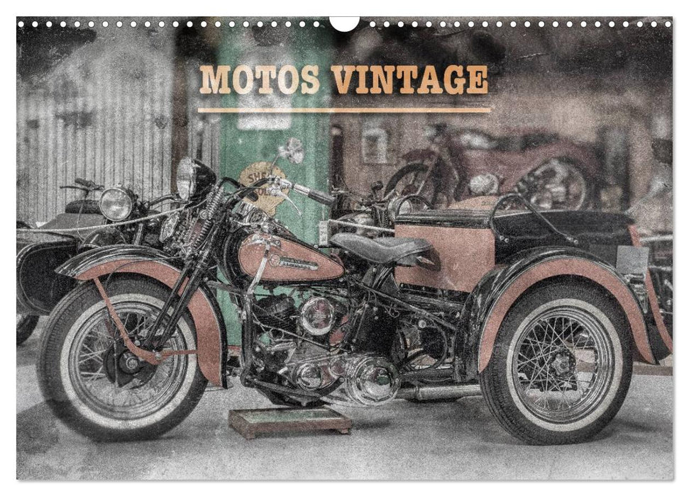 MOTOS VINTAGE (CALVENDO Calendrier mensuel 2026)