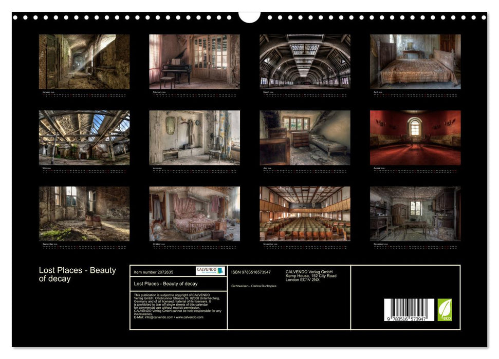 Lost Places - Beauty of decay (CALVENDO Monthly Calendar 2026)